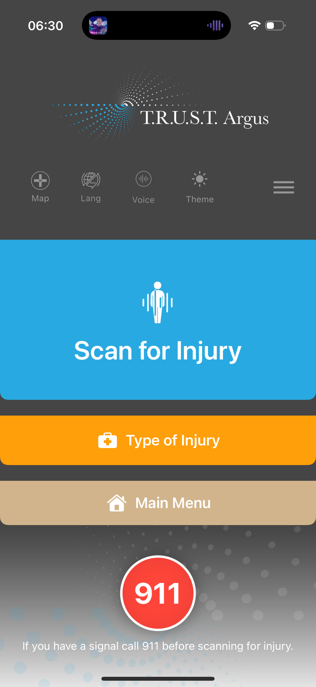T.R.U.S.T. Argus App Mockup